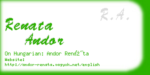 renata andor business card